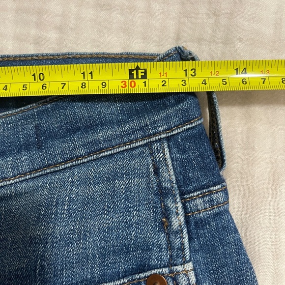 Madewell Jeans Size 24P Blue 10" High Rise Skinny Raw Hem Denim - Picture 10 of 15